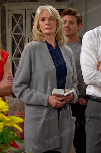 Marlena’s grey cardigan on Days of our Lives