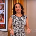 Michelle Miller’s black and white lace print dress on CBS Mornings