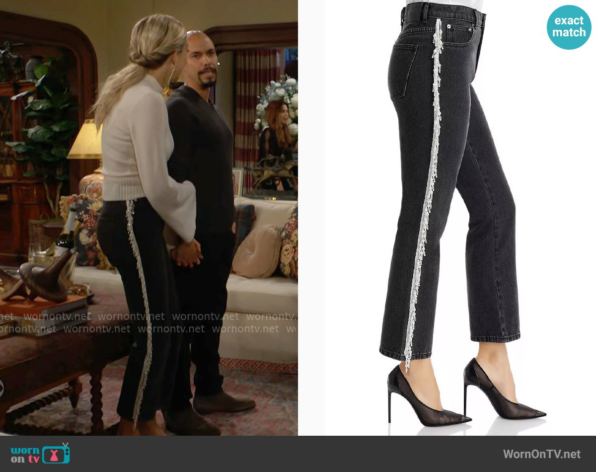 Milly Gineen Jeans worn by Abby Newman (Melissa Ordway) on The Young and the Restless