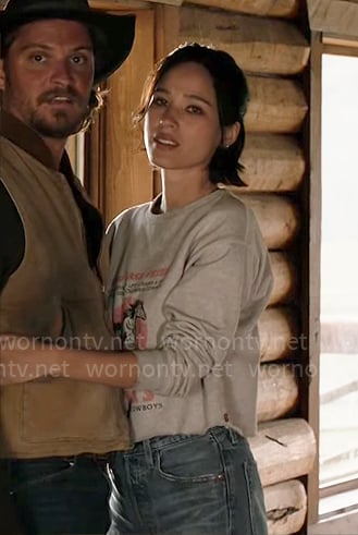 Monica’s Levis graphic sweatshirt on Yellowstone