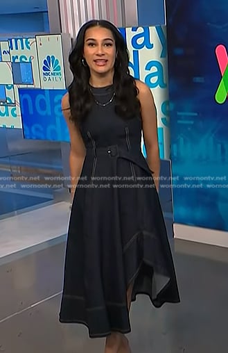 Morgan's belted denim dress on NBC News Daily