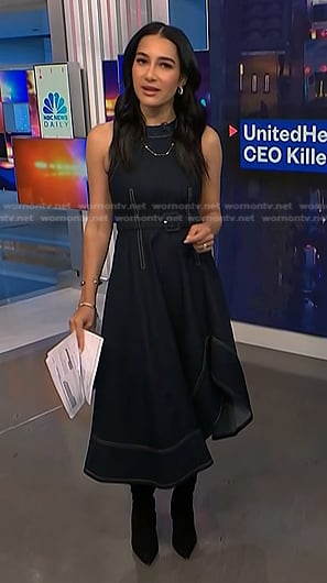 Morgan's belted denim dress on NBC News Daily