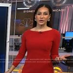 Morgan’s red a-line dress on NBC News Daily