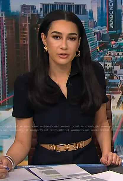 Morgan's black zip shirtdress on NBC News Daily