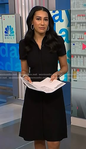 Morgan's black zip shirtdress on NBC News Daily