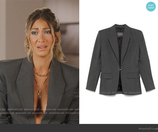 Mugler Ring-detail Blazer worn by Erin Lichy on The Real Housewives of New York City