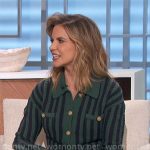 Natalie’s green striped cardigan on The Talk