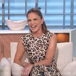 Natalie’s leopard print midi dress on The Talk