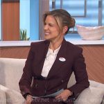 Natalie’s burgundy suit on The Talk