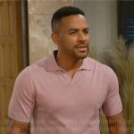 Nate’s pink polo shirt on The Young and the Restless