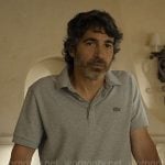 Nathan’s grey polo shirt on Based on a True Story