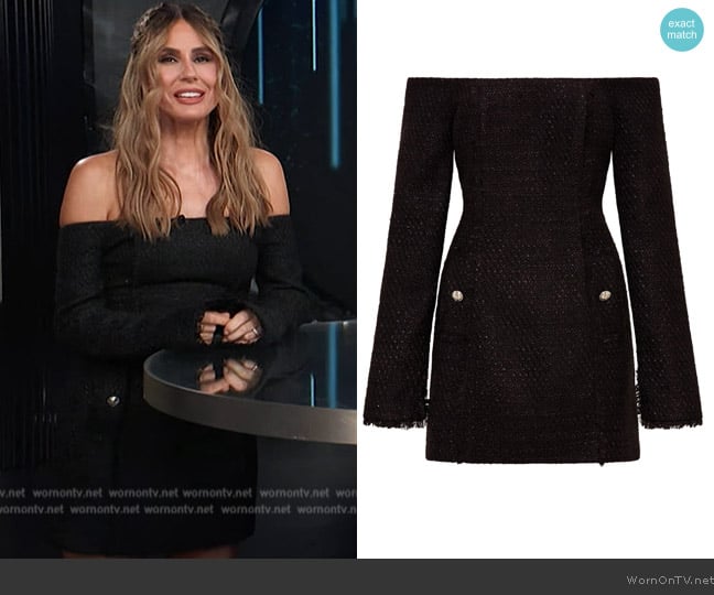 Keltie’s black off shoulder mini dress on E! News