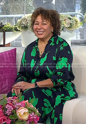 Nikki May's green printed shirtdress on Today