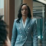 Olympia’s blue marled suit on Matlock