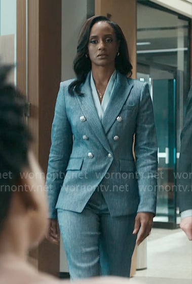 Olympia's blue marled suit on Matlock