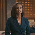 Olympia’s blue wrap blazer on Matlock