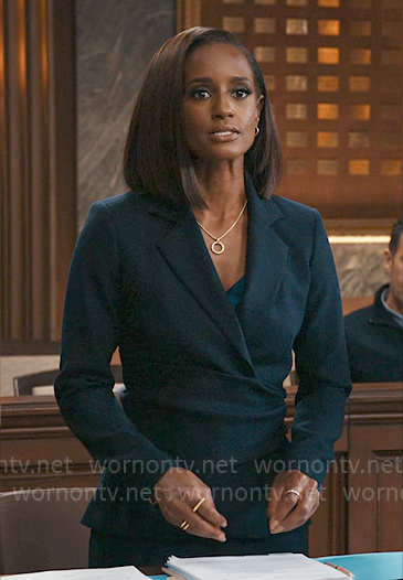 Olympia's blue wrap blazer on Matlock