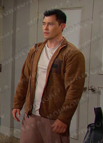 Paul’s brown zip jacket on Days of our Lives