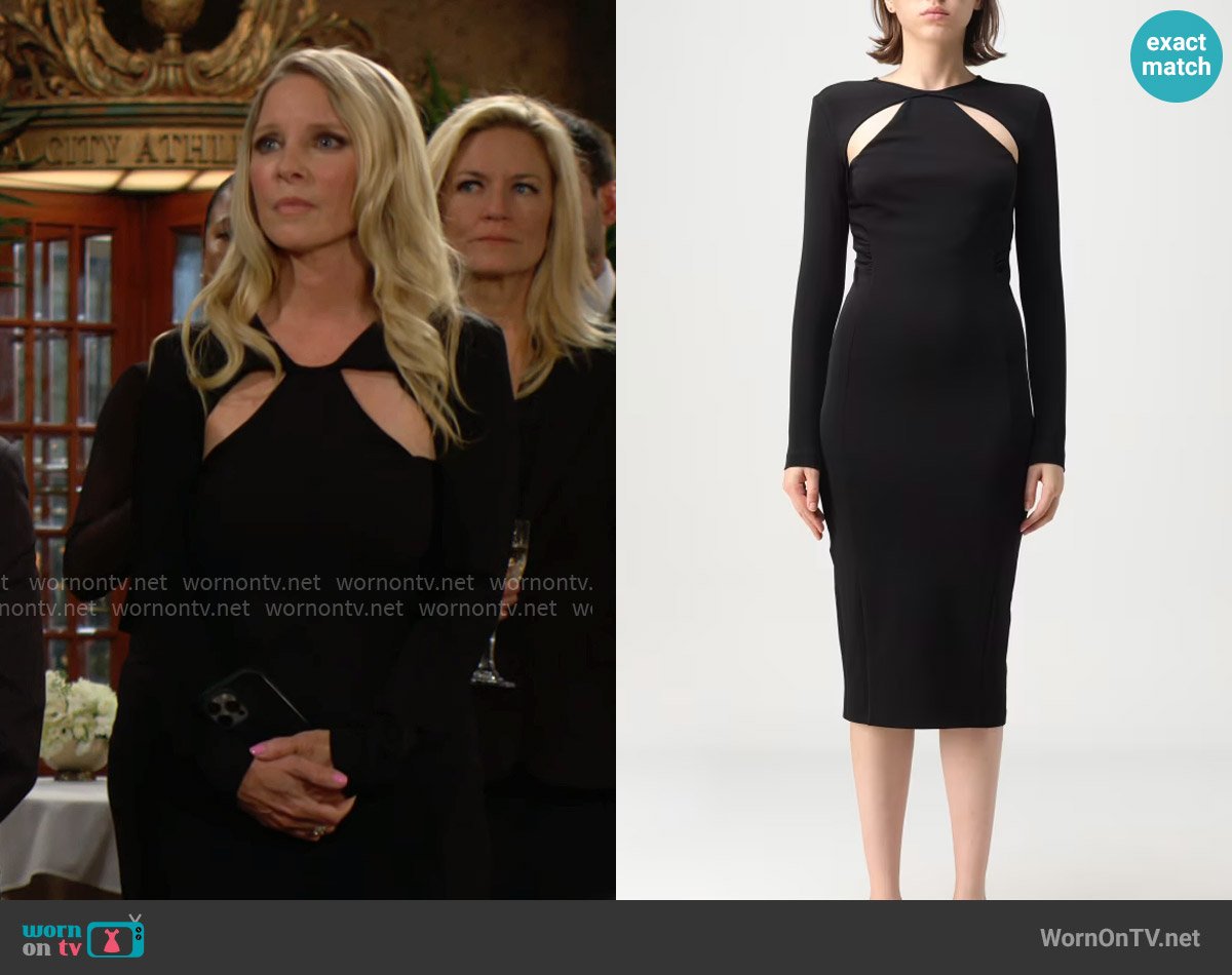 Pinko Cutout Dress worn by Christine Blair Williams (Lauralee Bell) on The Young and the Restless