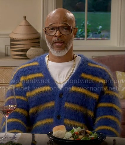 Poppa’s blue and yellow striped cardigan on Poppas House