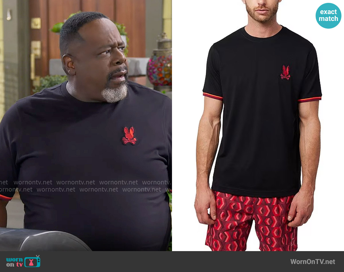 Psycho Bunny Apple Valley Short Sleeve T-Shirt worn by Calvin (Cedric The Entertainer) on The Neighborhood