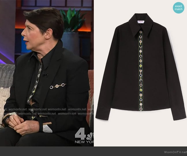 Pucci Vivara Print Cotton Shirt worn by Isabella Rossellini on The Kelly Clarkson Show