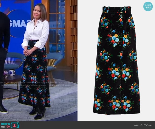 Rabanne Jupe Printed Skirt worn by Eva Pilgrim on Good Morning America