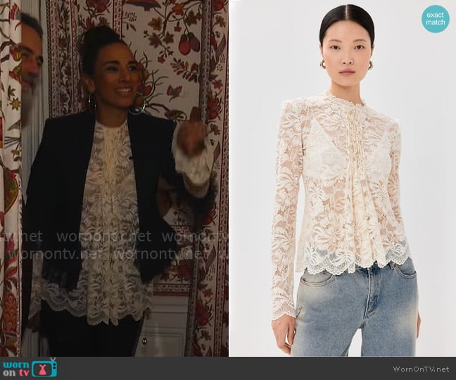 Rabanne Haut Blouse worn by Michelle Miller on CBS Mornings