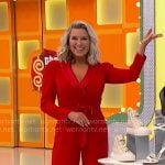 Rachel’s red jumpsuit on The Price is Right