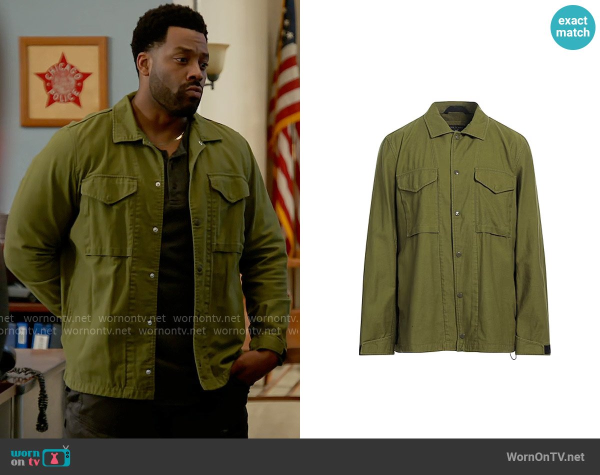 Rag and Bone Flight Shirt Jacket worn by Kevin Atwater (LaRoyce Hawkins) on Chicago PD