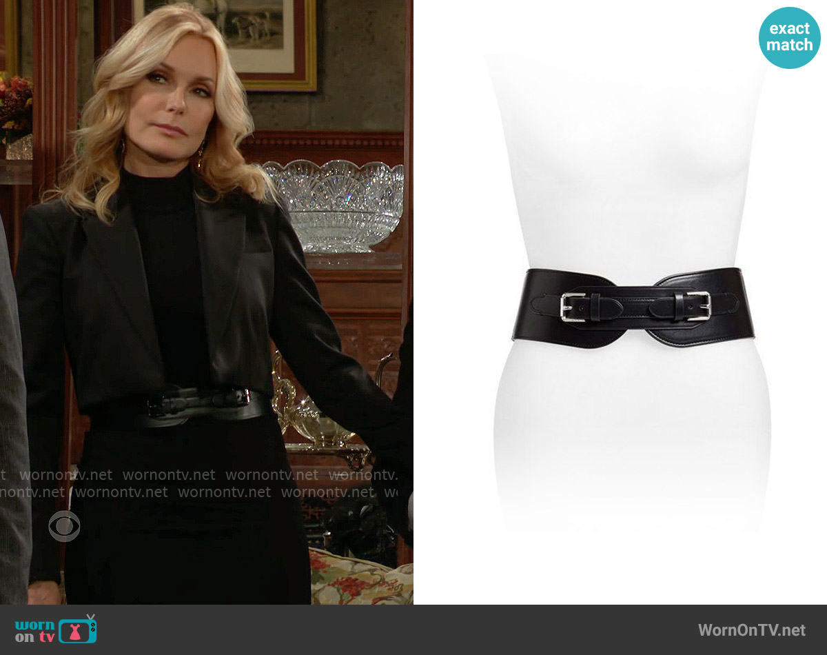 LAUREN Ralph Lauren Double Equestrian Stretch Belt worn by Lauren Fenmore (Tracey Bregman) on The Young and the Restless