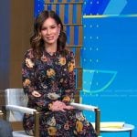 Rebecca’s black floral maxi dress on Good Morning America