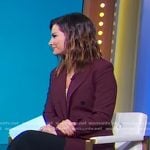 Rebecca’s burgundy blazer on Good Morning America