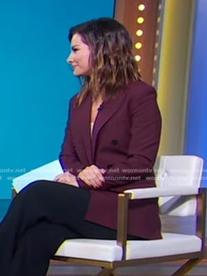 Rebecca’s burgundy blazer on Good Morning America