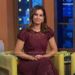 Rebecca’s brown lace midi dress on Good Morning America