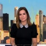Rebecca’s black embellished collar top on Good Morning America