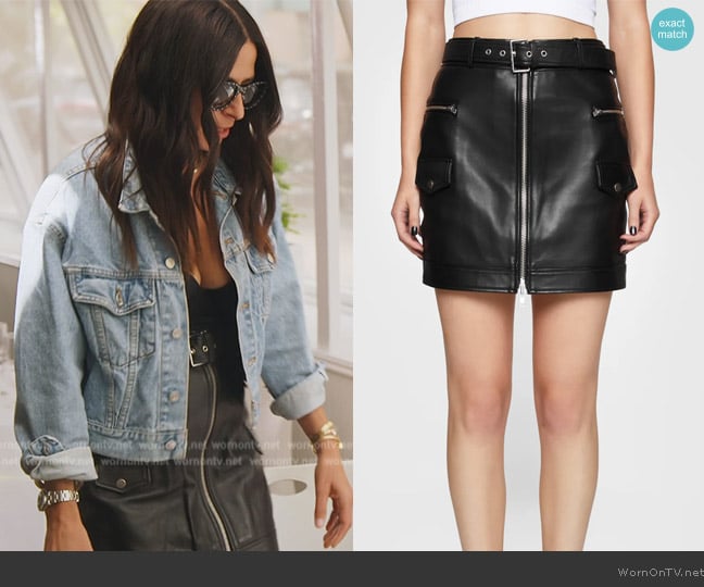 Rebecca Minkoff Jett Moto Skirt worn by Rebecca Minkoff on The Real Housewives of New York City