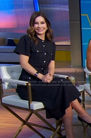 Rebecca's navy utility shirtdress on Good Morning America