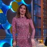 Rebecca’s pink abstract print dress on Good Morning America