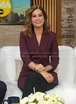 Rebecca’s burgundy blazer on Good Morning America