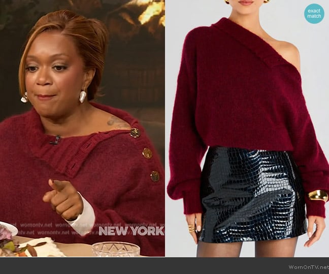 Retrofete Marve Sweater worn by Sunny Anderson on The Drew Barrymore Show