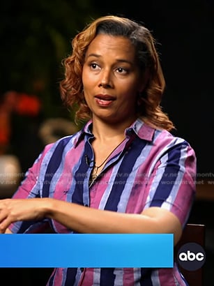 Rhiannon Giddens’ tie dye striped shirt on Good Morning America