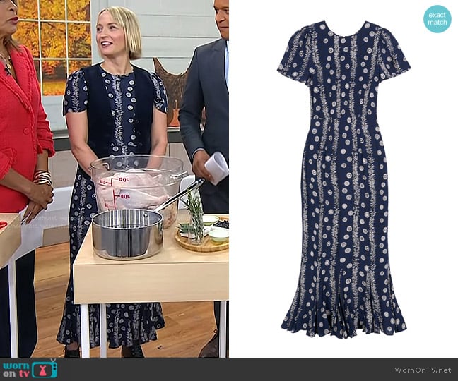 Rhode Lulani Dress in Woodblock worn by Erin French on Today