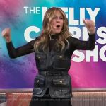 Rita Wilson’s black leather utility vest on The Kelly Clarkson Show