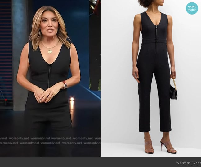 Rivet Utility Rockstar Front Zip Jumpsuit worn by Kit Hoover on Access Hollywood