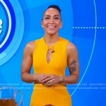 Robin Arzon’s yellow keyhole dress on Good Morning America