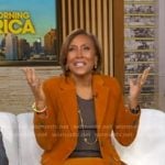 Robin’s orange corduroy blazer on Good Morning America