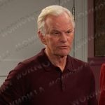 Roman’s burgundy polo sweater on Days of our Lives