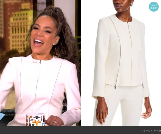 Rosetta Getty Triple Zip Jacket worn by Sunny Hostin on The View