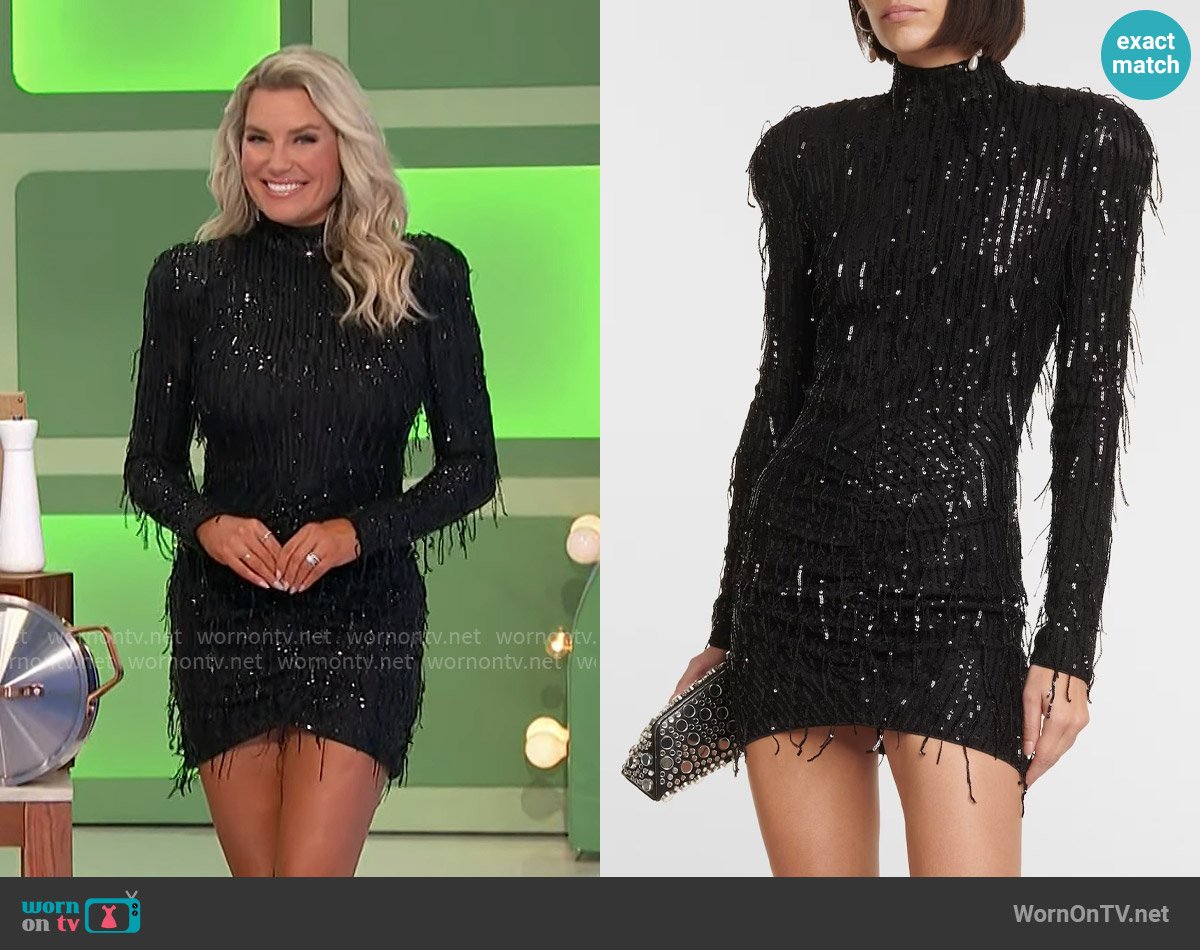 Rotate Sequined minidress worn by Rachel Reynolds on The Price is Right